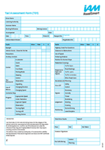 Show details for Taxi assessment