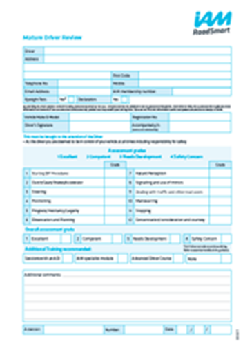 Show details for Mature Driver's assessment