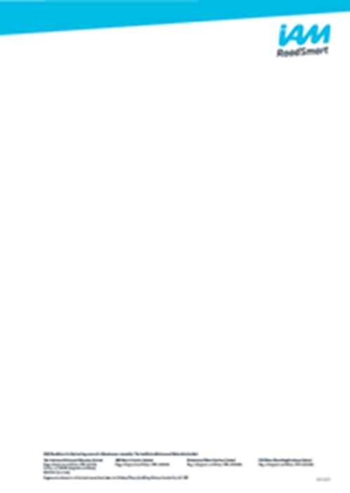 Show details for IAM RoadSmart letterhead.