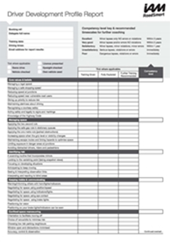 Show details for Driver Development Profile Report Pad.