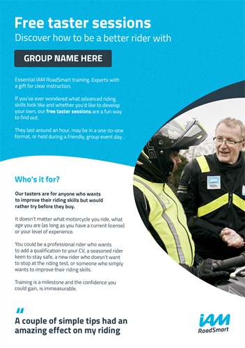 Show details for Free Taster Rider - A5 Flyer - Editable