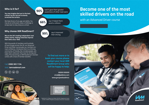 Show details for Advanced Driver Course - A5 4-page Leaflet - Editable.
